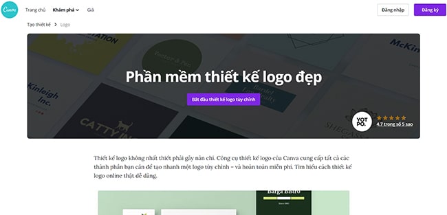 Tự thiết kế logo online free trên Canva